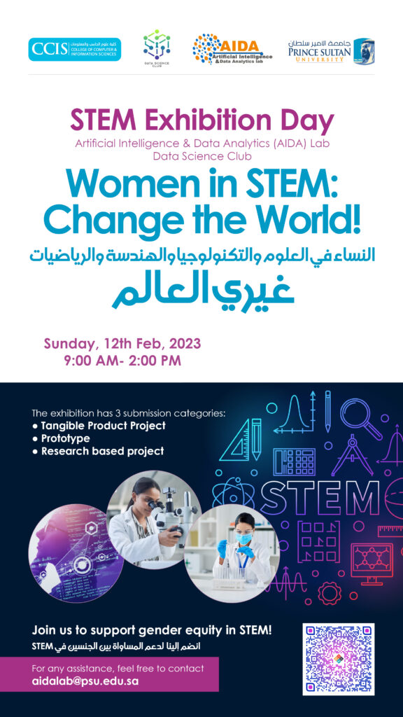 STEM Exhibition Day, Sunday 12th Feb 2023_ Women & Girls in Science